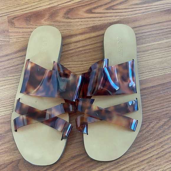 J. Crew Bali Tortoise Slides Sandals - Picture 3 of 8
